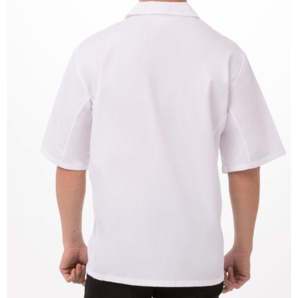 Chef Works CSCV white shirt sleeves buttoned down cool vent cook shirt Sz S new - Picture 11 of 11
